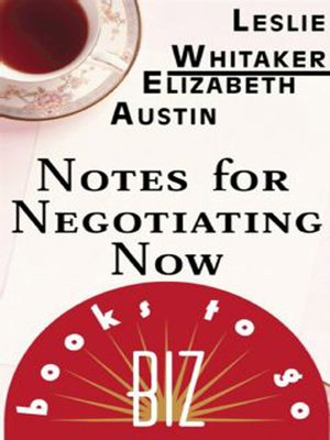 cover image of Notes for Negotiating Now